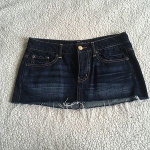 🛍 American Eagle Blue Jean Frayed Mini Skirt 6